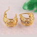 Austrian Crystal Gold Leaf Earrings-Stud Earrings-Kirijewels.com-gold-Kirijewels.com