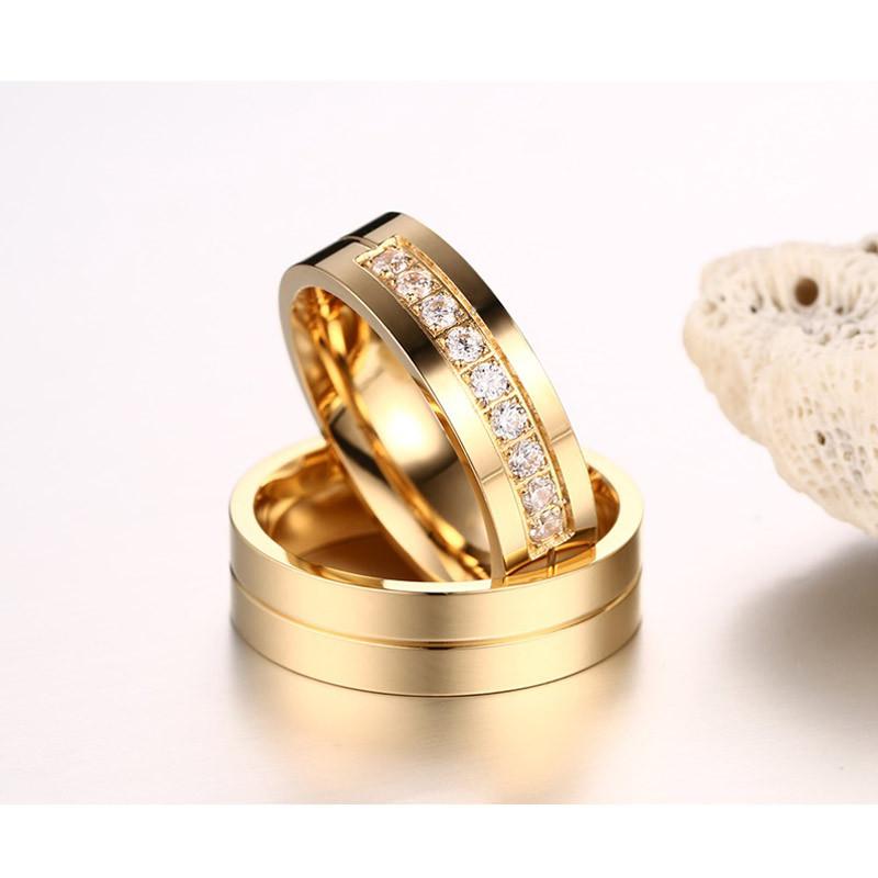 Promise Stainless Steel Wedding Ring-Rings-Kirijewels.com-6-Gold women-Kirijewels.com