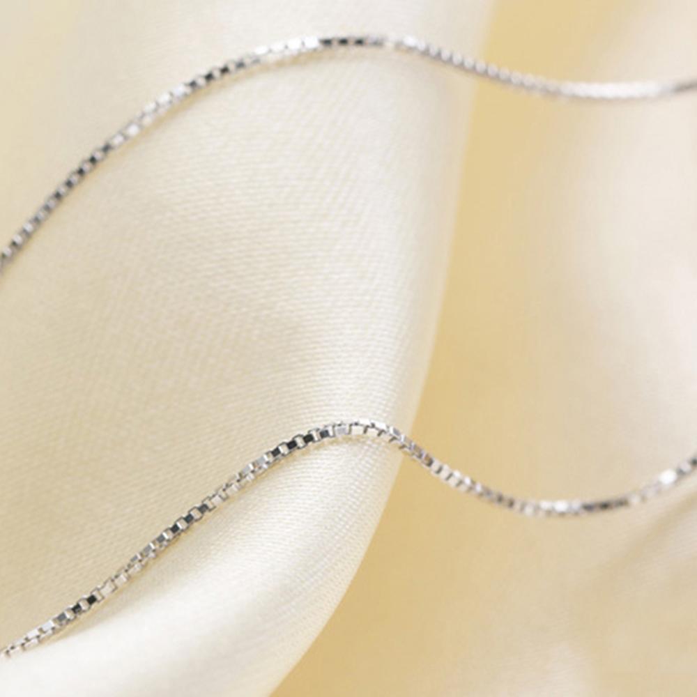 Authentic Sterling Silver Box Chain Necklace-Chain Necklaces-Kirijewels.com-Platinum-40cm 16inch-Kirijewels.com