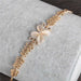 Free Gold Plated Opal Crystal Butterfly Bracelet-Chain & Link Bracelets-Kirijewels.com-Kirijewels.com