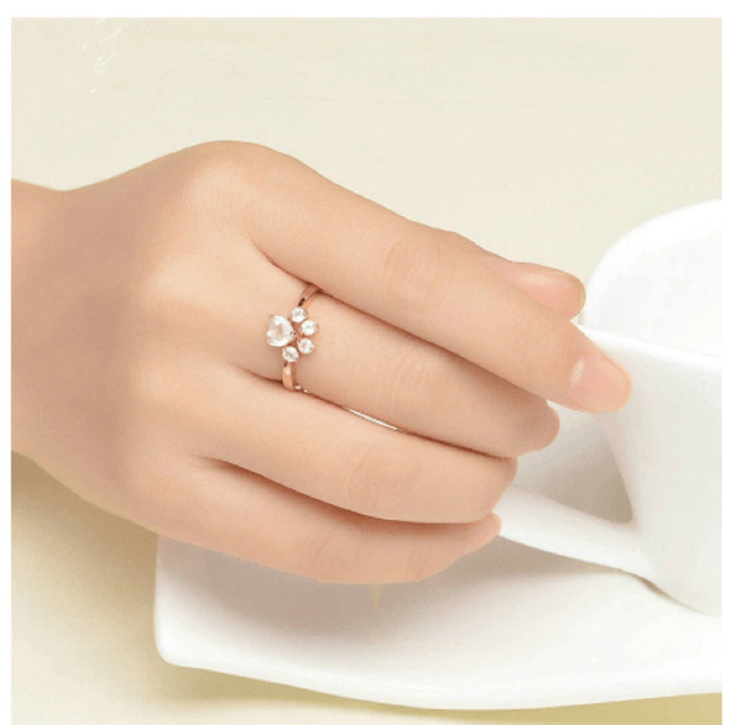 Cute Cat Claw Adjustable Ring