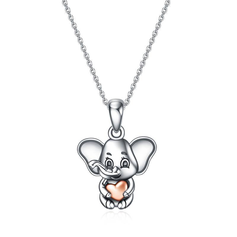 Pyrrhus Sterling Silver Elephant Necklace
