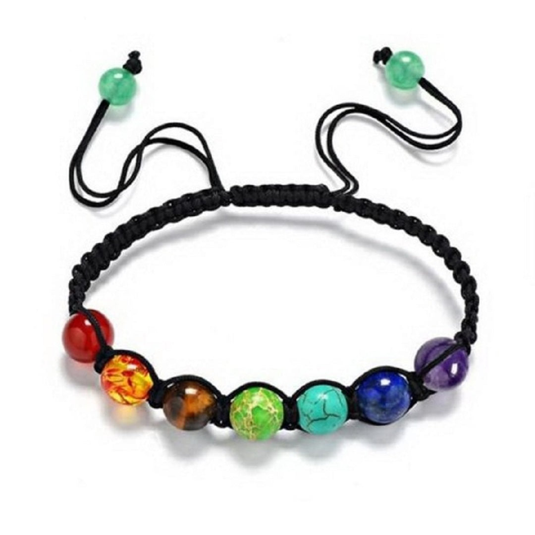 Seven Chakra Gemstone Beads Bracelet