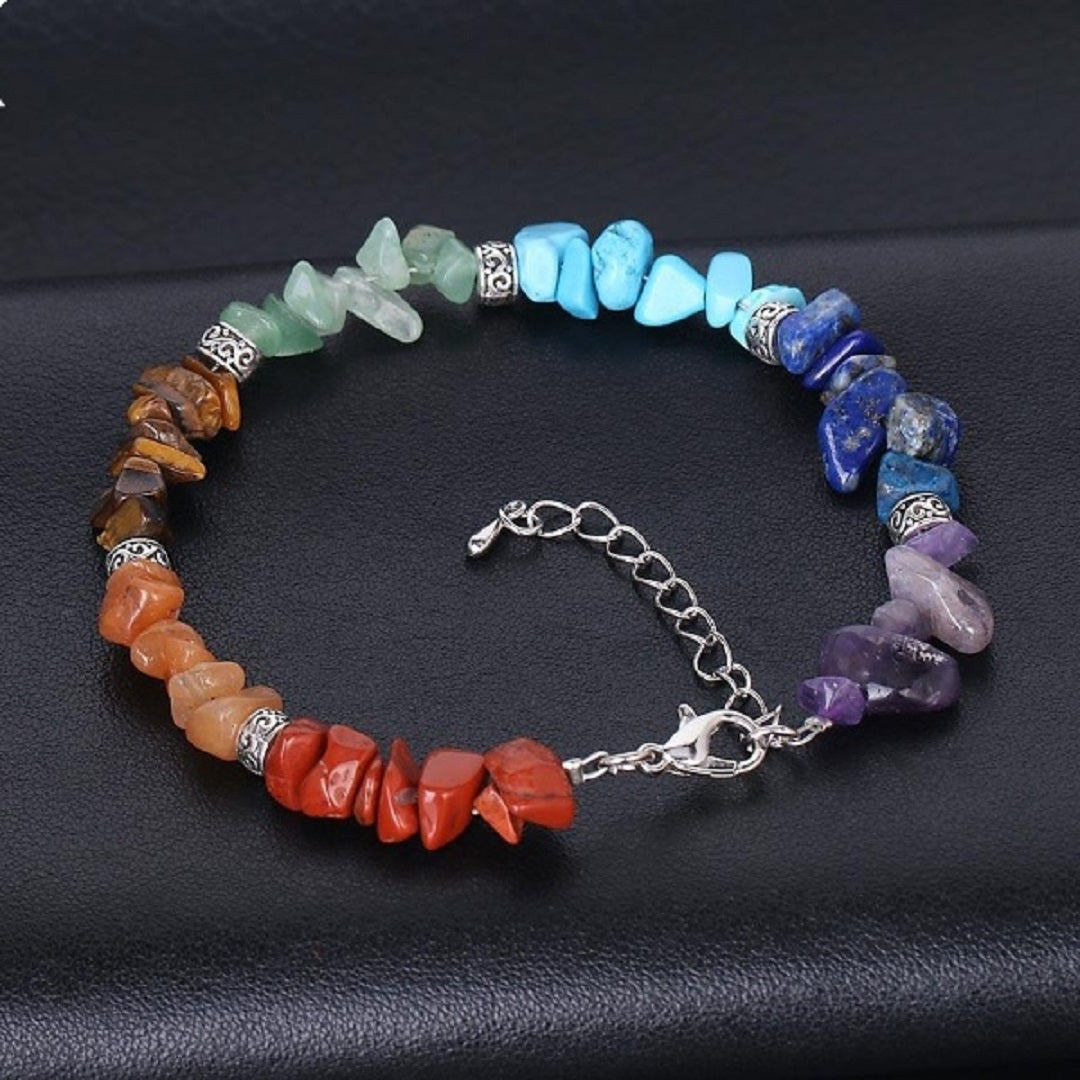 Natural Stone Beads Rainbow Bracelet
