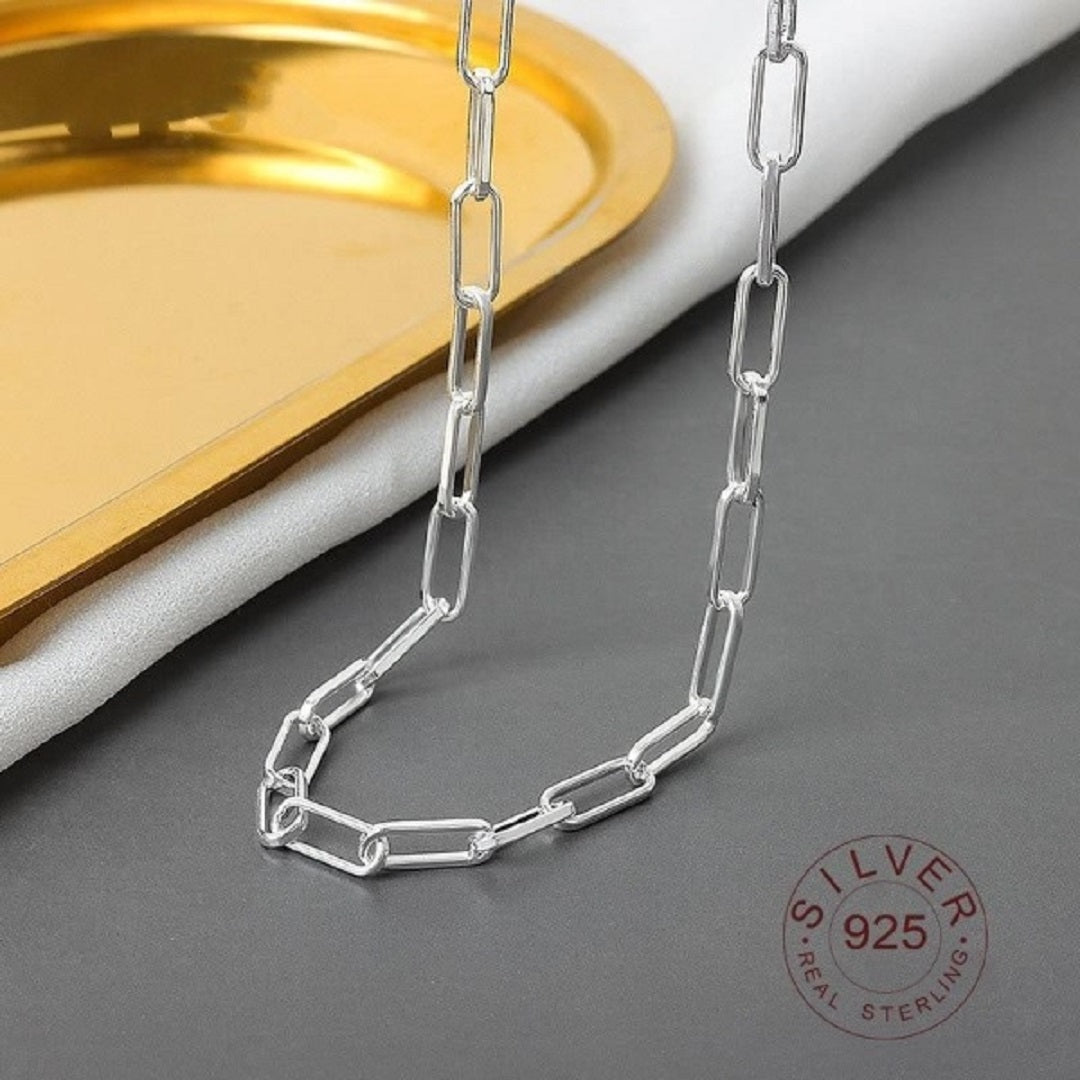 Emily 925 Sterling Silver Wedding Chain Necklace