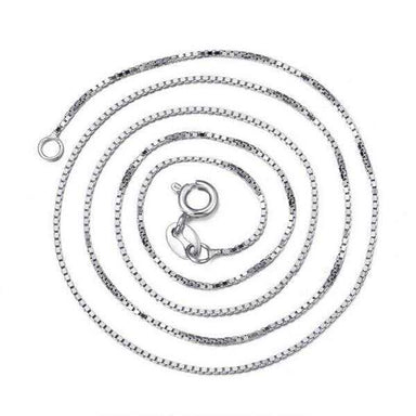 Free Sterling Silver Box Chain Necklace-Necklace-Kirijewels.com-24 inch-Kirijewels.com
