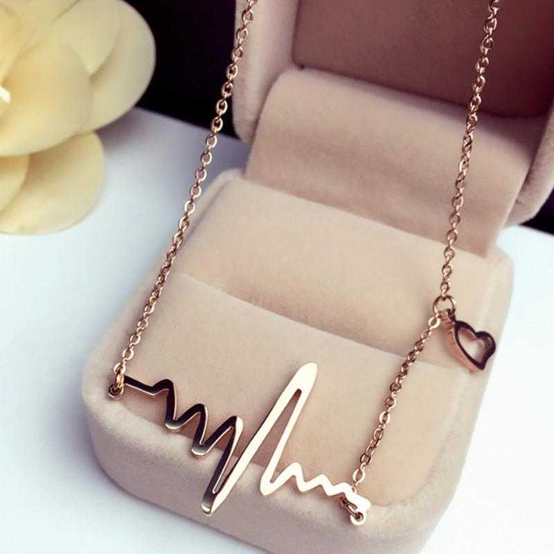 Titanium Heart Chain Necklace-Necklace-Kirijewels.com-Gold Plated-Kirijewels.com