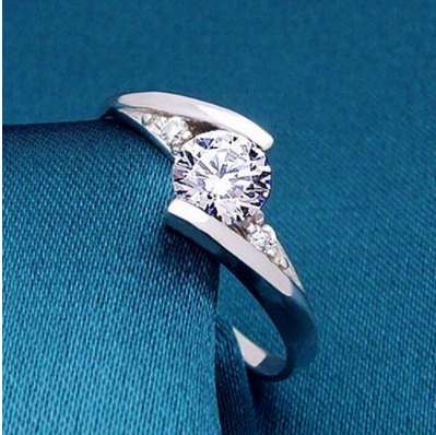 Sterling Silver Cubic Zirconia Cocktail Wedding Ring-Rings-Kirijewels.com-9-Silver-Kirijewels.com