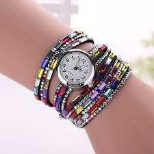 FREE Colourful Bracelet Wrist Watch-Watch-Kirijewels.com-001 Black-Kirijewels.com