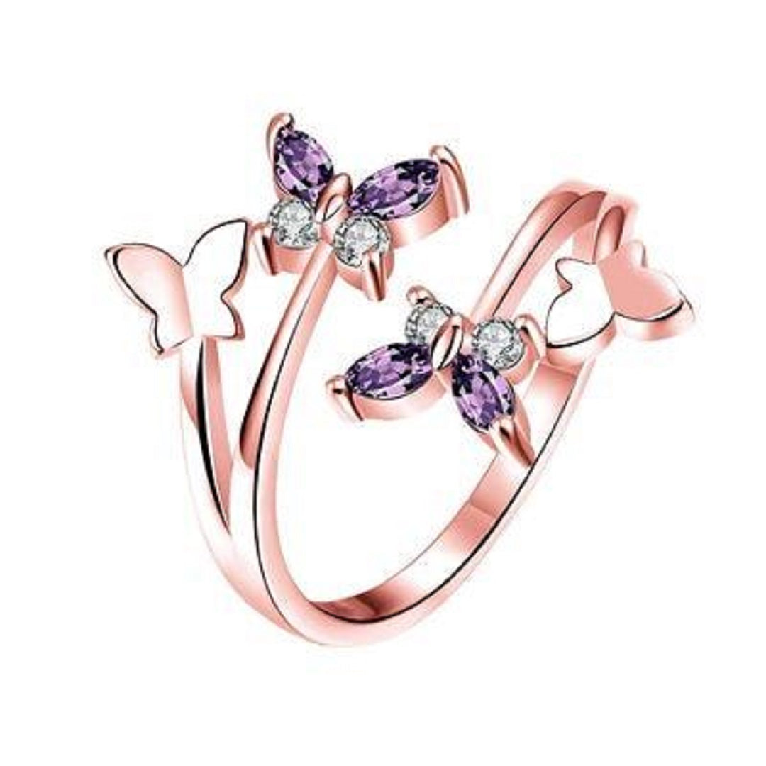 Romantic Adjustable Butterfly Ring