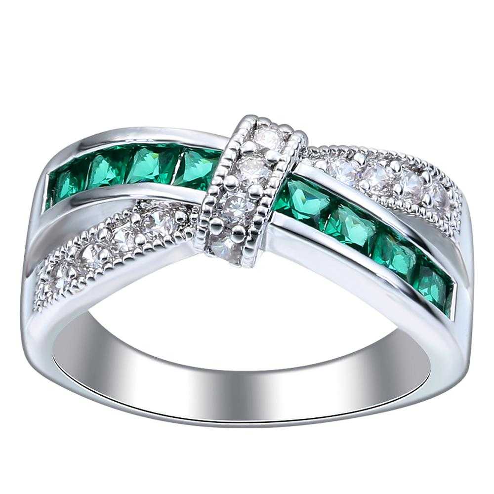 Cross Amethyst Wedding Ring-Ring-Kirijewels.com-7-green silver-Kirijewels.com