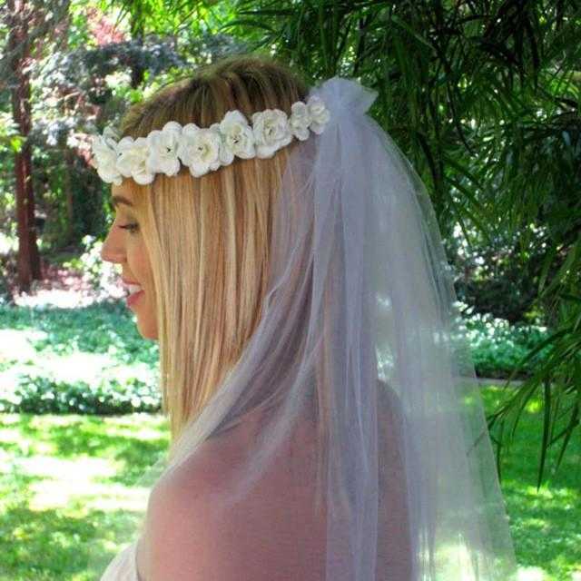 Free Handmade Flower Crown Wedding Wreath Bridal Headband-Hair Accessories-Kirijewels.com-White-Kirijewels.com