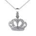 Crown Snake Chain Heart Necklace-Necklace-Kirijewels.com-Silver-Kirijewels.com