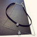 Free Crystal Charm Leather Choker Necklace-Choker Necklaces-Kirijewels.com-Kirijewels.com