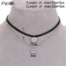 Crystal Charm Leather Choker Necklace-Choker Necklaces-Kirijewels.com-gold-Kirijewels.com