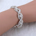Elegant Deluxe Silver Rhinestone Crystal Bracelet-Charm Bracelets-Kirijewels.com-silver-Kirijewels.com