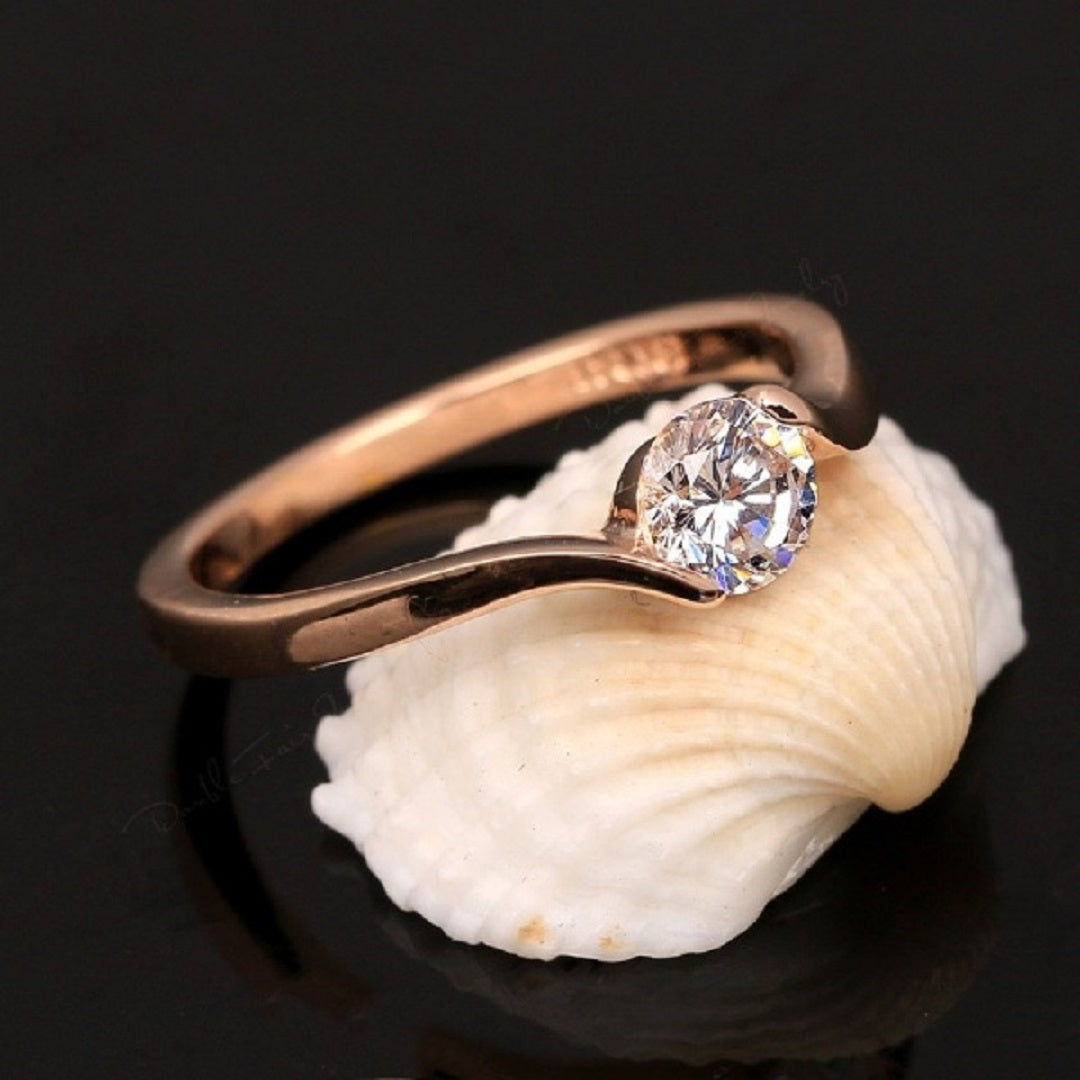 Austrian Crystal Cubic Zirconia Wedding Finger Ring