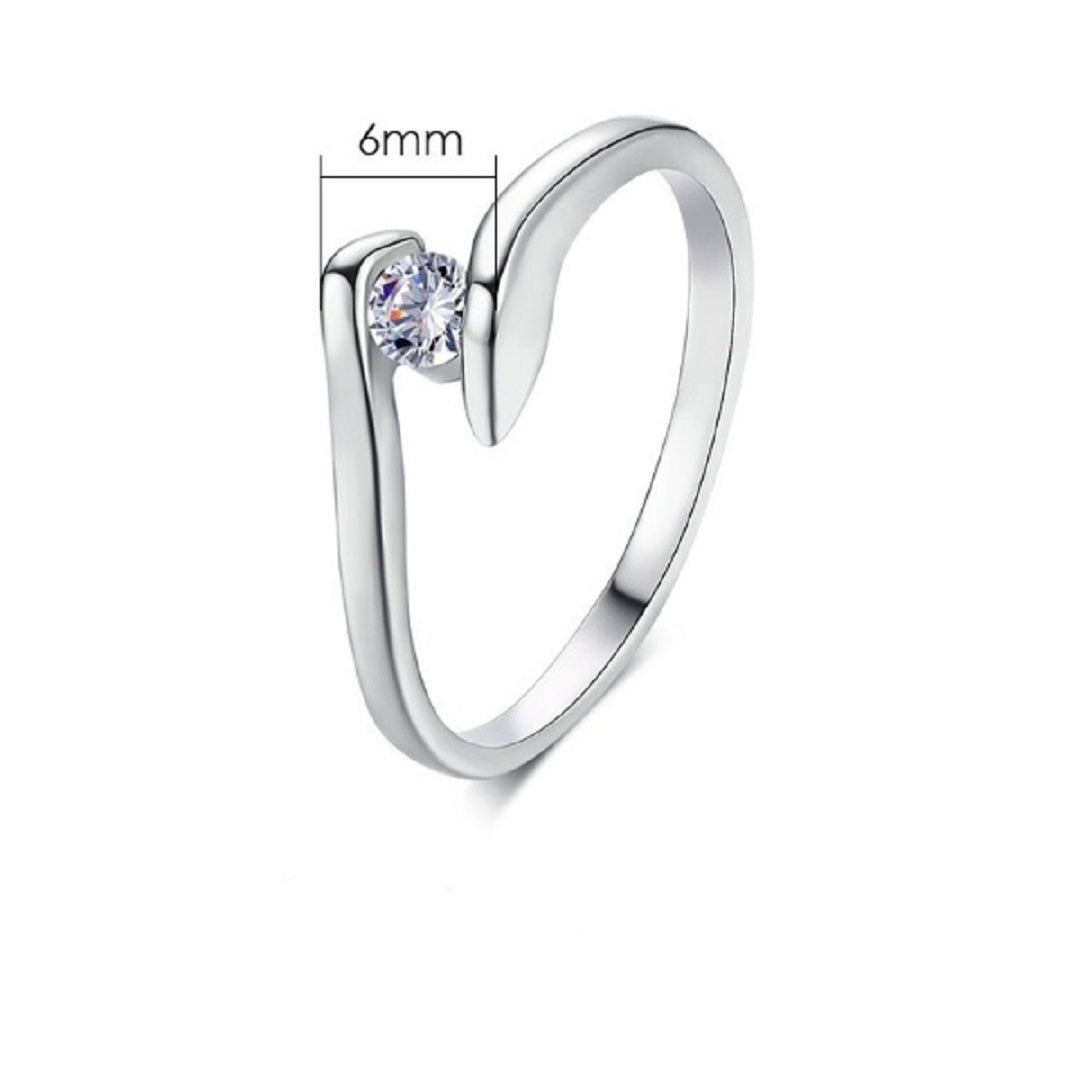 Austrian Crystal Cubic Zirconia Wedding Finger Ring
