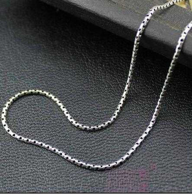 Free Sterling Silver Oblate Grain Twisted Chain Necklace-Necklace-Kirijewels.com-Kirijewels.com