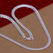Sterling Silver Oblate Grain Twisted Chain Necklace-Necklace-Kirijewels.com-Kirijewels.com