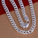 Free Sterling Silver Oblate Grain Twisted Chain Necklace-Necklace-Kirijewels.com-Kirijewels.com