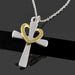 Silver Plated Heart Cross Necklace-Kirijewels.com-Kirijewels.com
