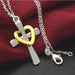 Free Silver Plated Heart Cross Necklace-Kirijewels.com-Kirijewels.com