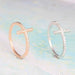 Sideways Silver Plated Cross Ring-Rings-Kirijewels.com-6-Rose Gold Color-Kirijewels.com