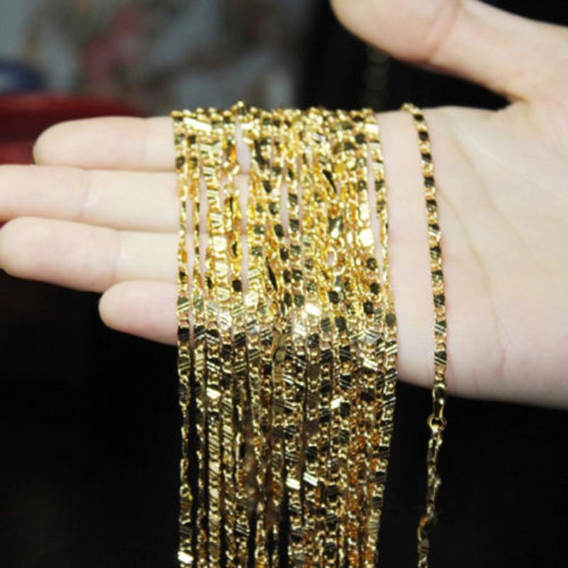 Slim Box Gold Plated Chain Necklace-Chain Necklaces-Kirijewels.com-20inch-Gold-Kirijewels.com
