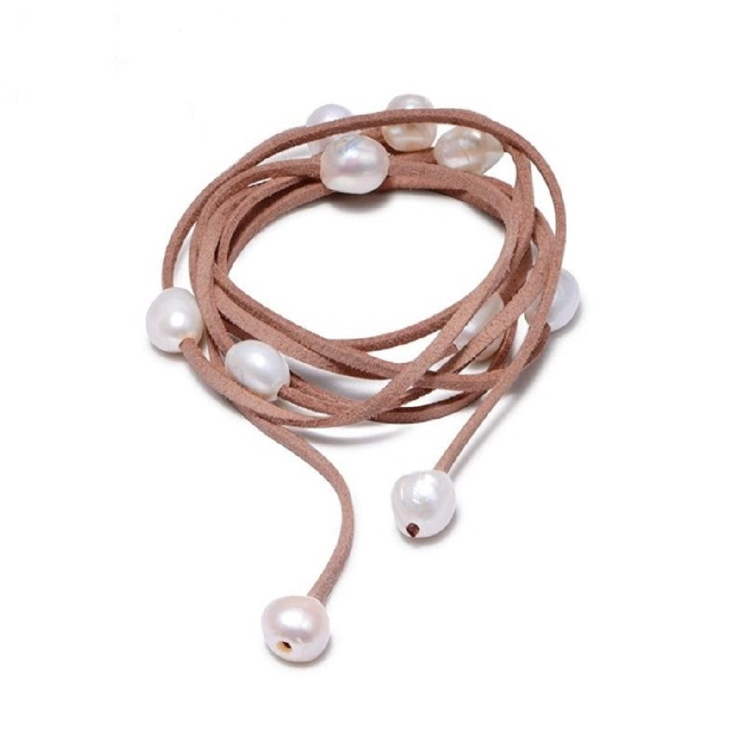 Baroque Pearl Leather Bracelet