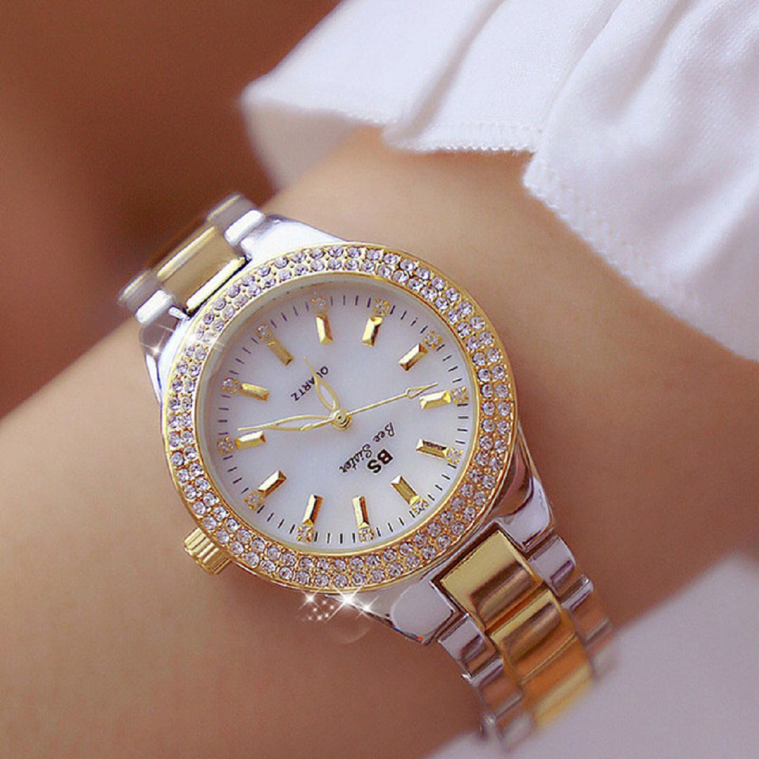 Crystal Diamond Stainless Steel Wrist Watch