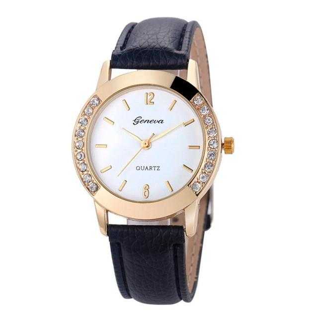 Free Diamond Analog Leather Quartz Wrist Watch-Watch-Kirijewels.com-Watch box-Kirijewels.com