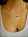 Free Double Chain Turquoise Necklace-Necklace-Kirijewels.com-Green Gold-Kirijewels.com