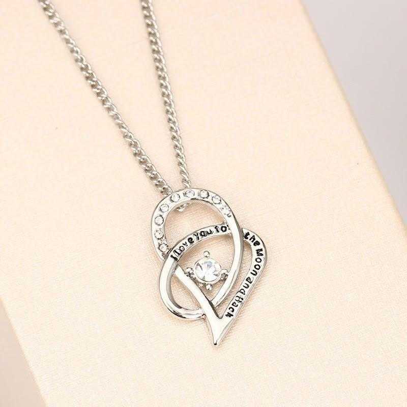 Free Silver Plated White Crystal Necklace-Necklace-Kirijewels.com-Platinum Plated-Kirijewels.com