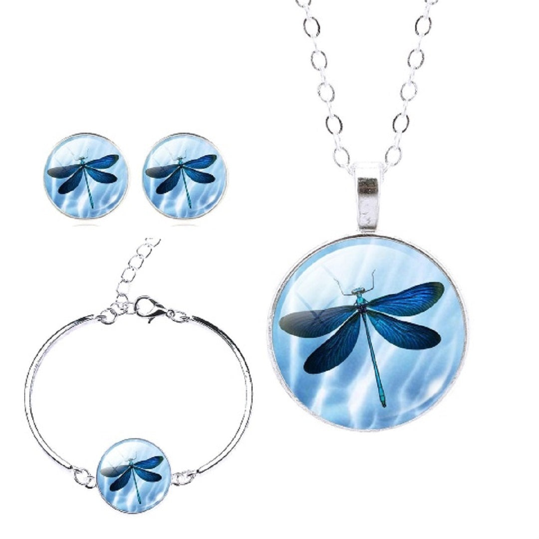 Crystal Dragonfly Jewelry Set