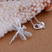 Free Silver Plated Dragonfly Pendant Necklace-Necklace-Kirijewels.com-Kirijewels.com