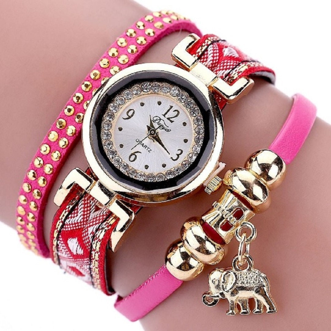 Crystal Bracelet Elephant Watch