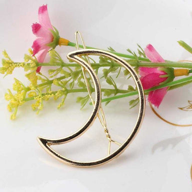 Free Triangle Moon Hair Pins-Hair Accessories-Kirijewels.com-Gold lip-Kirijewels.com