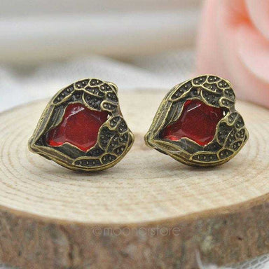 Free Angel Heart Earrings-earrings-Kirijewels.com-red-Kirijewels.com