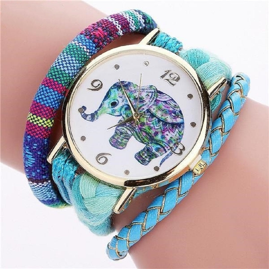 Bohemian Style Handmade Braided Elephant Watch