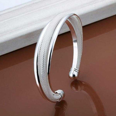 Elegant Silver Open Mesh Bracelet-Bracelet-Kirijewels.com-Kirijewels.com