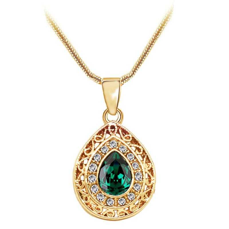 Free Emerald Necklace-Necklace-Kirijewels.com-Gold & Blue-Kirijewels.com