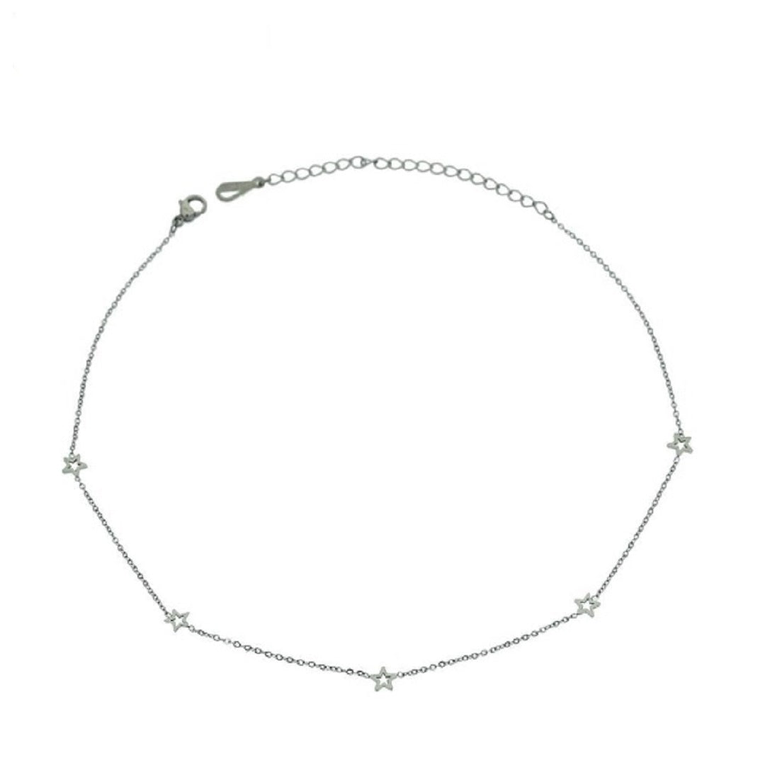 Stainless Steel Star Choker Necklace