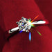 Twin Zircon Diamond Engagement Ring-Ring-Kirijewels.com-6-Imitation Rhodium Plated-Kirijewels.com