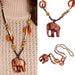 Ethnic Elephant Necklace-Necklace-Kirijewels.com-Brown-Kirijewels.com