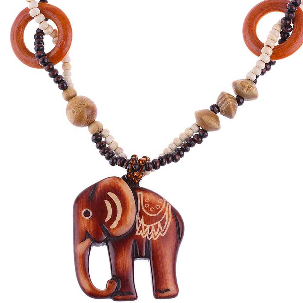 FREE Ethnic Elephant Necklace-Necklace-Kirijewels.com-Brown-Kirijewels.com