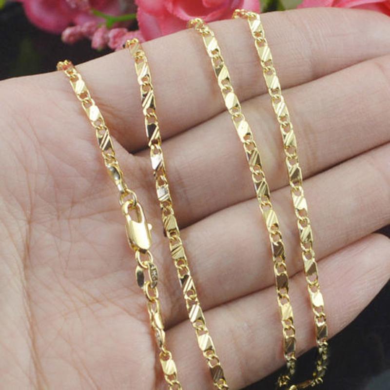 Slim Box Gold Plated Chain Necklace-Chain Necklaces-Kirijewels.com-20inch-Gold-Kirijewels.com