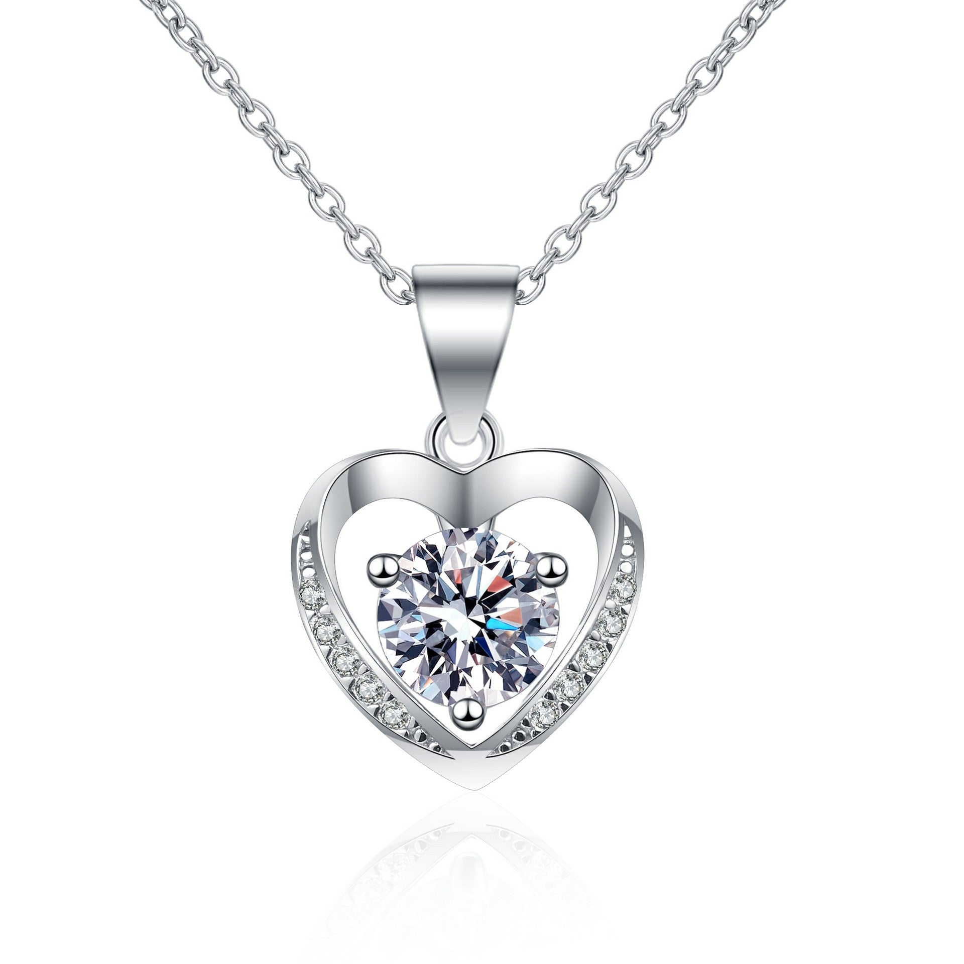 True Love Moissanite Silver Chain Necklace