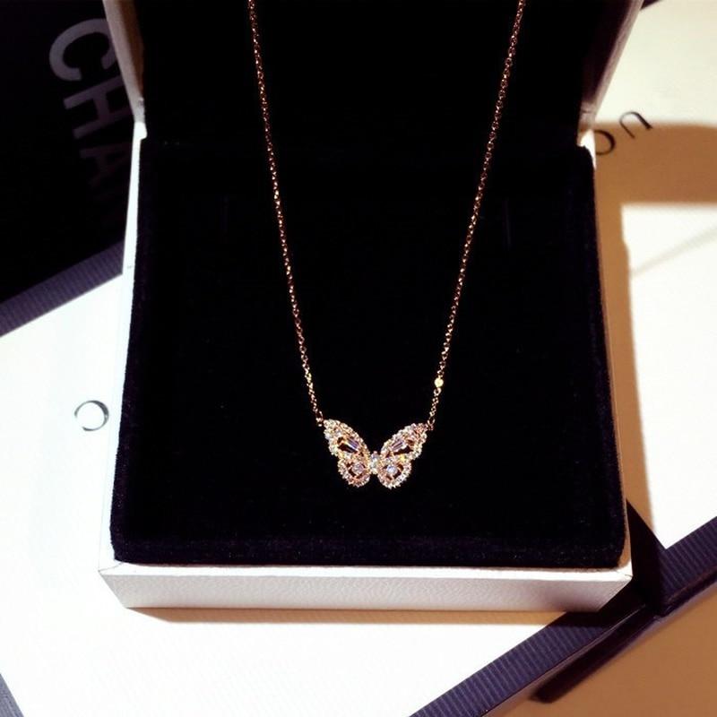 Emma 925 Sterling Silver Butterfly Necklace - Kirijewels.com