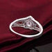 Free Follow Me Silver Plated Heart Crystal Wedding Ring-Ring-Kirijewels.com-6-Kirijewels.com